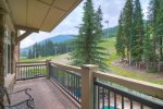 Views will vary, but this one offers a wonderful balcony overlooking the slopes